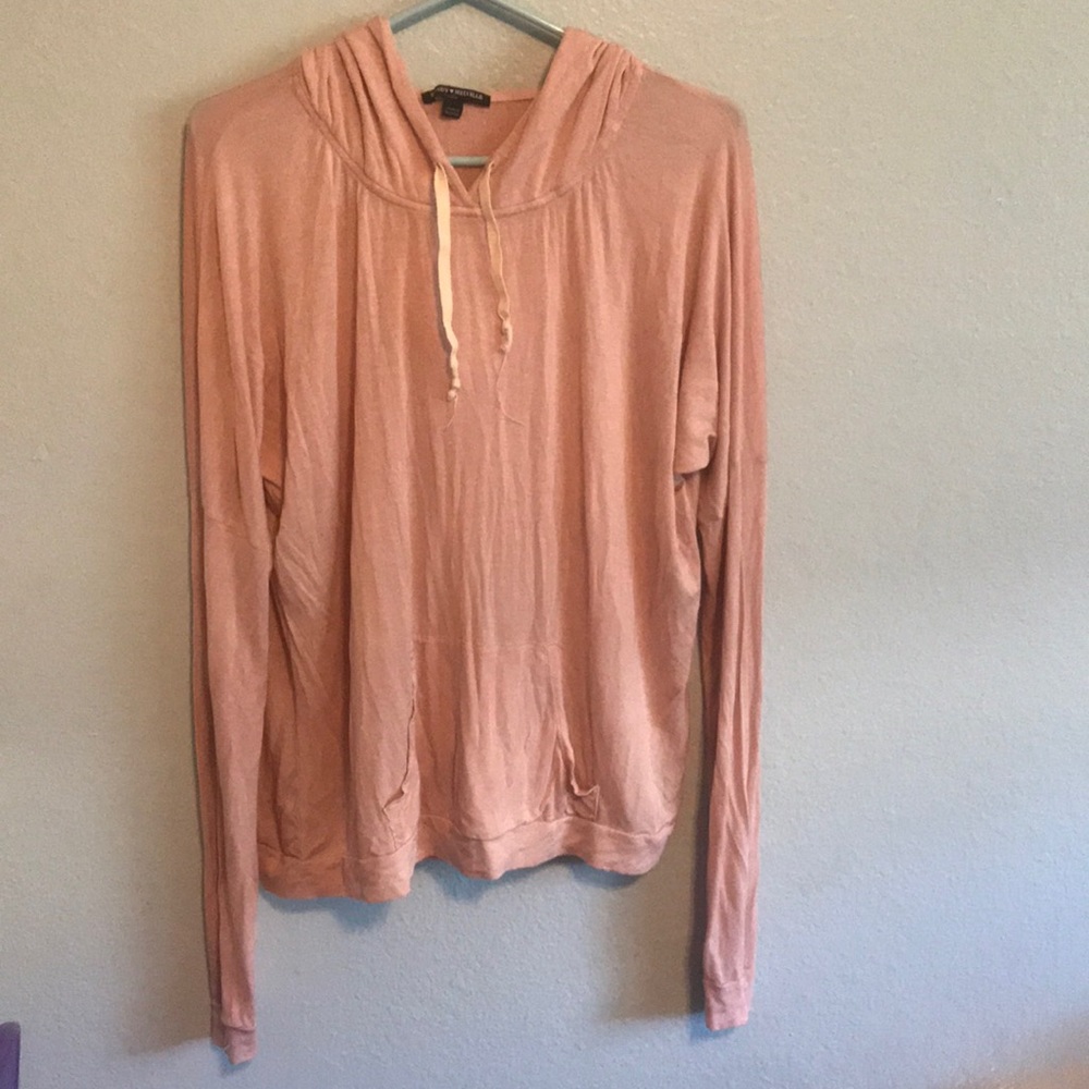 sheer pink hoodie